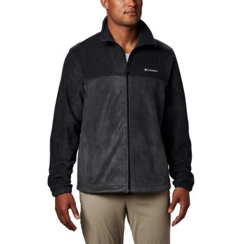 Columbia Muške Jakne - Steens Mountain 2.0 Full Zip Fleece Tall Crne Tamno Sive | TLAI-56174
